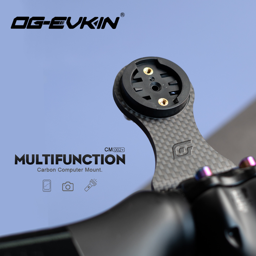 Bike Computer Gps - OG-EVKIN CM-02+ Fahrrad-Vorbauverlängerung aus Carbon, Computerhalterung