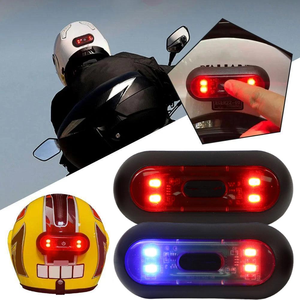 Cycling Gear And Accessories - Verbesserte 4-Lampen-Fahrradhelm-LED-Leuchte Wiederaufladbare Sicherheits-Rückleuchte Fahrrad- und