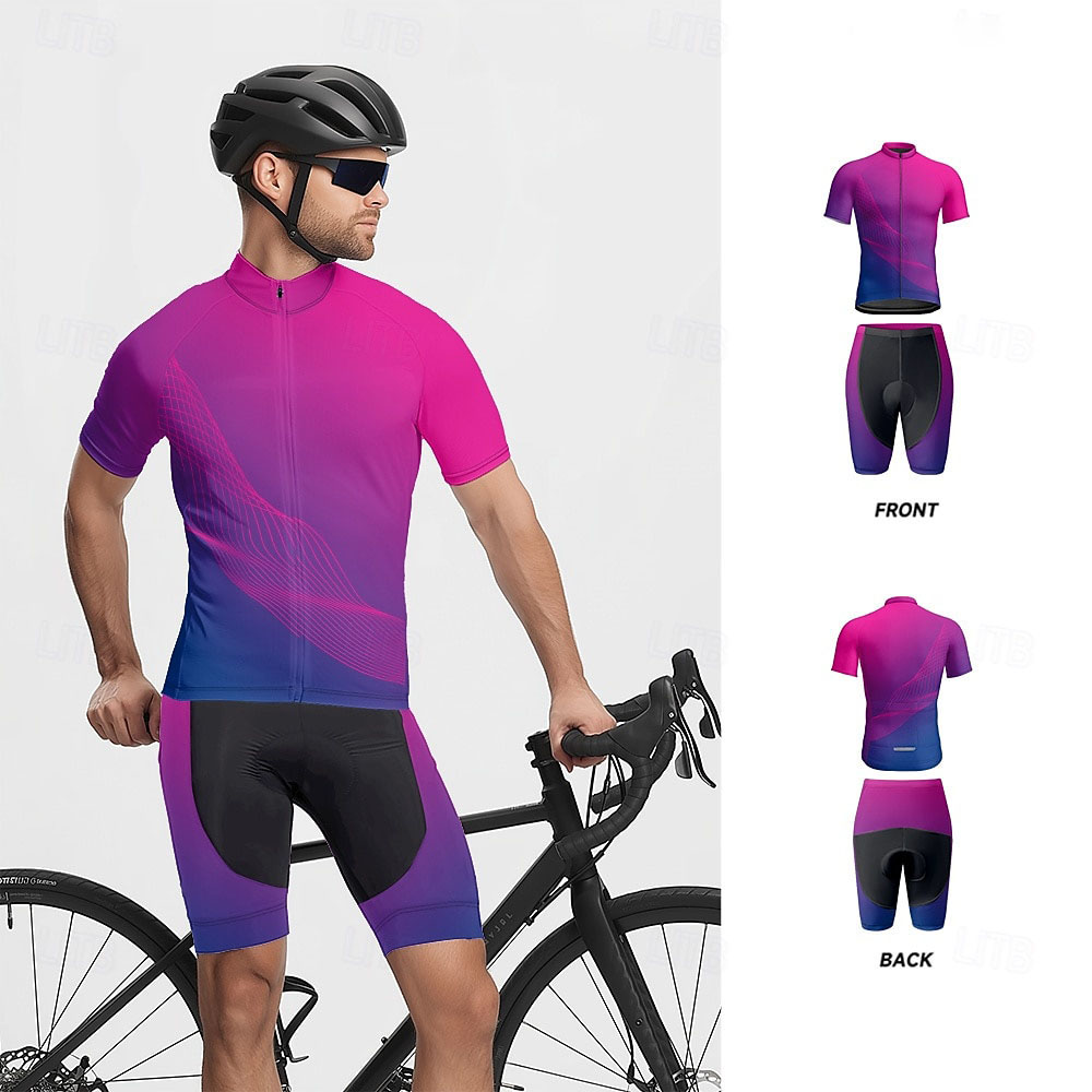 Triathlon Cycling Kit - Herren Kurzarm-Radtrikot-Set Fahrradbekleidung Trikot-Kit Radsportbekleidung Shorts