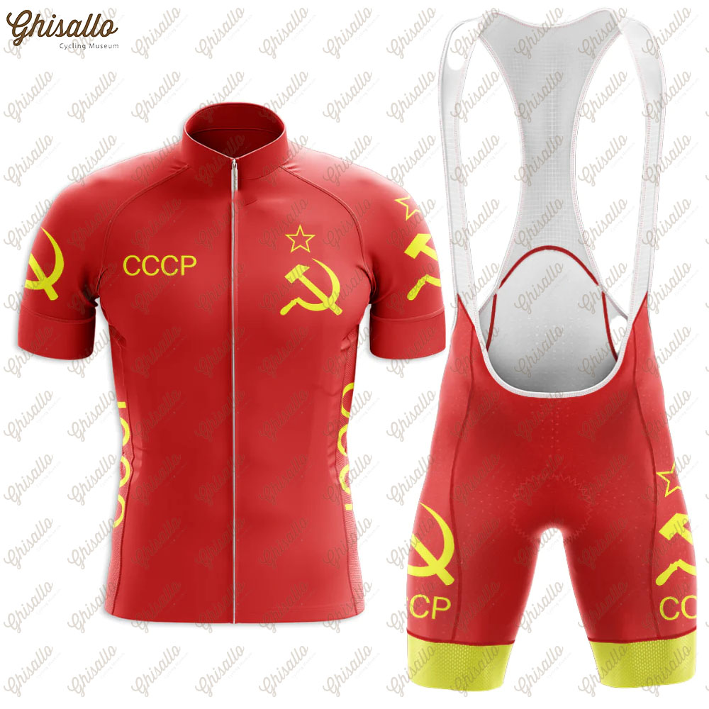 Triathlon Cycling Kit - Rotes Retro-Triathlon-Team Radsport-Jersey-Set für Männer, Rennrad-Ausrüstung,