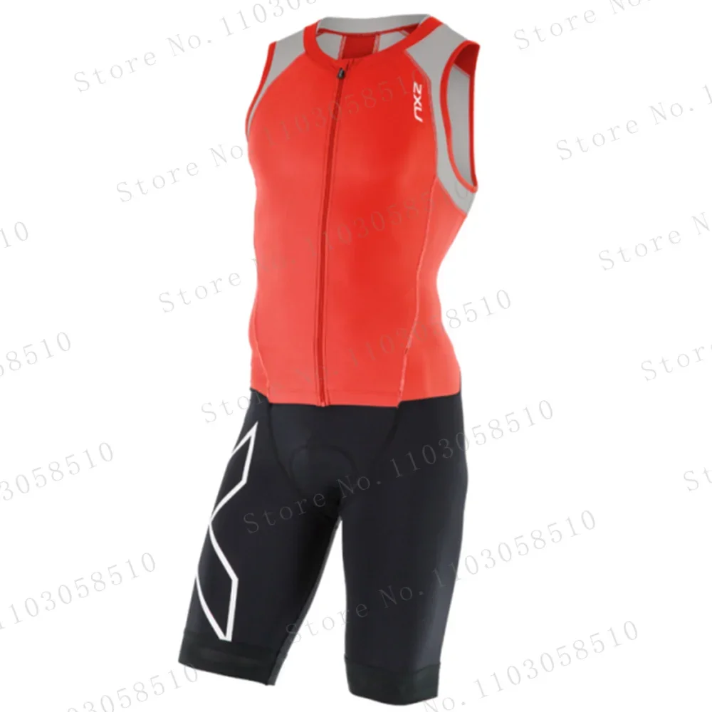 Triathlon Cycling Kit - Zxu Trisuit Triathlon Herren Triathlon-Kleidung ärmellos